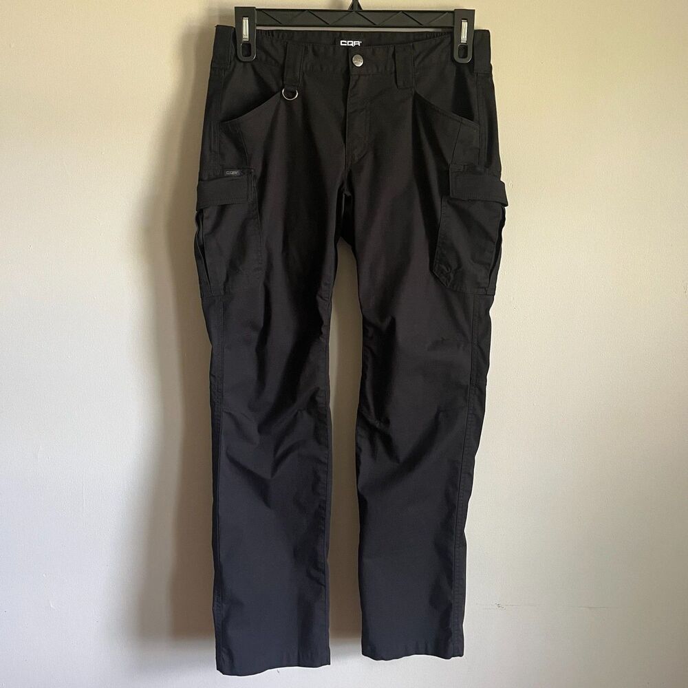 CQR Liberator Tactical Cargo Pants Women's 6L Black Flex Stretch WFP611